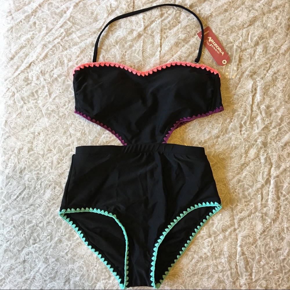 NWT Arizona strapless black one piece size S